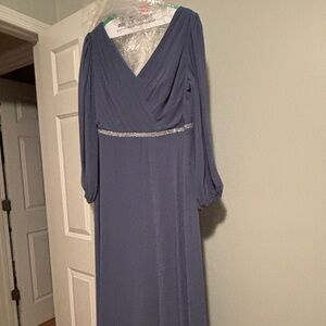 Beautiful slate gray mother of the bride/groom dress or for any formal occasion.